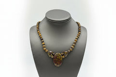 Jay King Sterling Silver Multicolor Yellow Flower Stone Oval Necklace, 18"