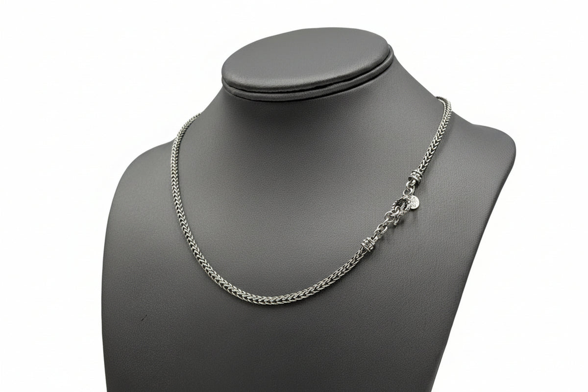 Bali Designs Toggle Clasp Foxtail Link Chain Necklace 20"