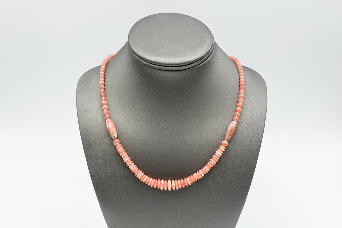Jay King Sterling Silver Rhodochrosite Bead Necklace, 18"