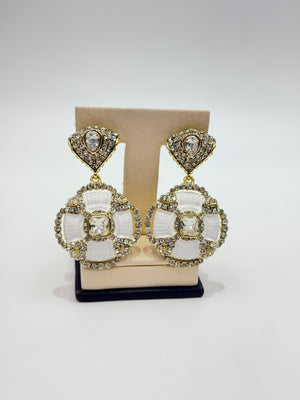 Heidi Daus Yacht Club Crystal & Enamel Nautical Earrings