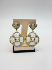 Heidi Daus Yacht Club Crystal & Enamel Nautical Earrings