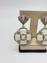 Heidi Daus Yacht Club Crystal & Enamel Nautical Earrings