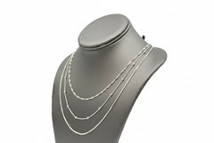UltraFine 950 Silver Silver Tone Set of 3 Necklaces with Magnet Clasp