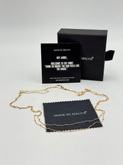 Made by Malyia Perpetual 14K Gold-Filled Beaded Chain Wrap Necklace, 50"
