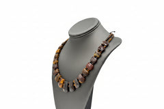 Jay King Sterling Silver Desert Sunset Stone Necklace 18" Australia .925