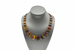 Jay King Sterling Silver Desert Sunset Stone Necklace 18" Australia .925