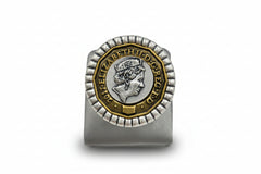 Patricia Nash Two-tone World Coin Pound Ring. Size 6