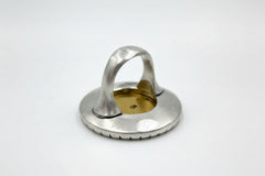 Patricia Nash Two-tone World Coin Pound Ring. Size 6