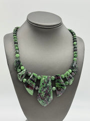 Jay King Green Tanzanian Zoisite Sterling Silver Necklace