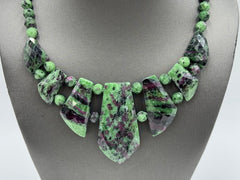 Jay King Green Tanzanian Zoisite Sterling Silver Necklace