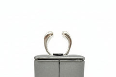 UNOde50 Silvertone High Polish Ring -Mismatch, Size 6