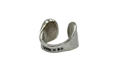 UNOde50 Silvertone High Polish Ring -Mismatch, Size 6
