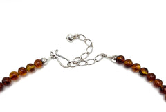 Collar Jay King de plata esterlina con cuentas multicolores de ámbar, 45,7 cm