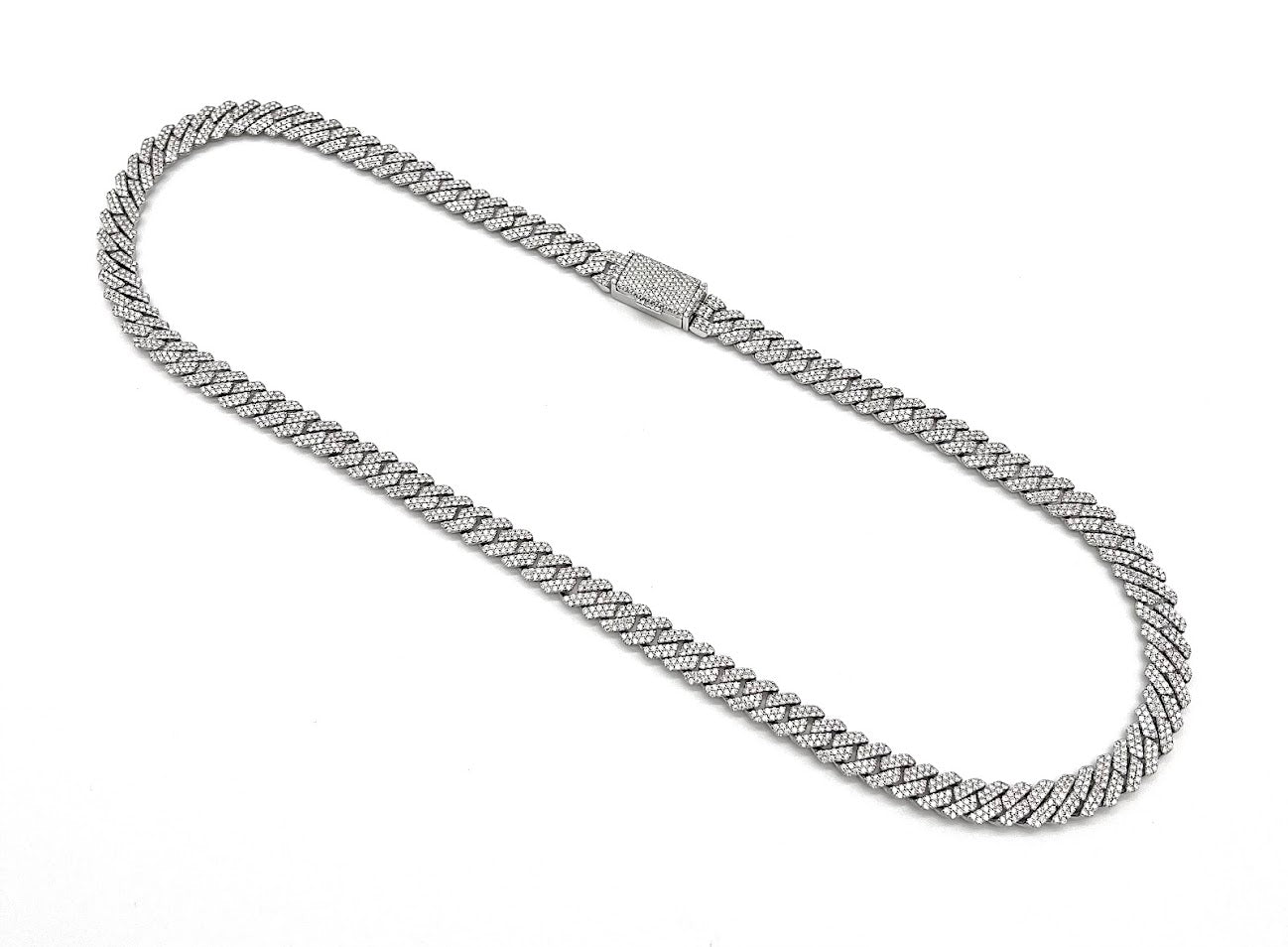14CT DEF-VVS Moissanite Cuban Link Chain 6mm 22" 70g - Luxury
