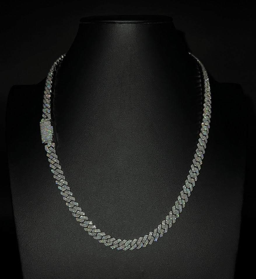 14CT DEF-VVS Moissanite Cuban Link Chain 6mm 22" 70g - Luxury