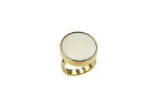 Soko Disc Gold tone Ring, Size 5