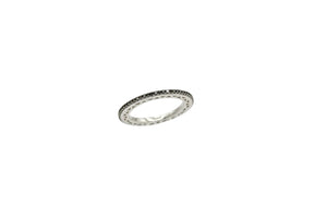 .25ctw Colored Black Diamond Sterling Silver Eternity Band Ring, Size 6