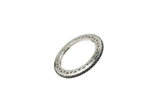 .25ctw Colored Black Diamond Sterling Silver Eternity Band Ring, Size 6