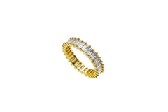 Baublebar Mini Aldia Baguette Cubic Zirconia Eternity Band Ring Size 8