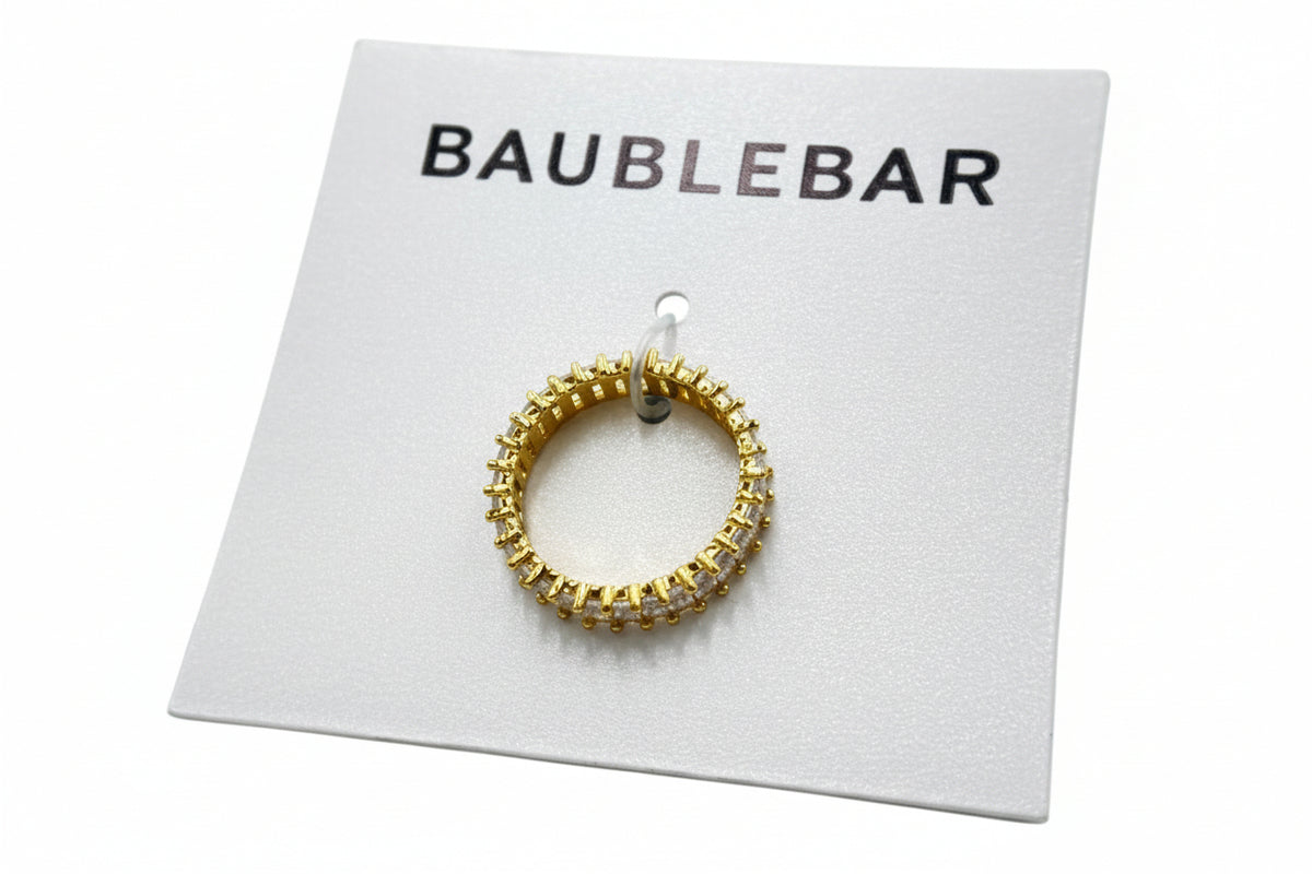 Baublebar Mini Aldia Baguette Cubic Zirconia Eternity Band Ring Size 8