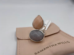 Samantha Wills Silvertone “Here Comes the Sun” Bold Gibbsite & Quartzite Ring – Size 5