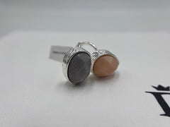 Samantha Wills Silvertone “Here Comes the Sun” Bold Gibbsite & Quartzite Ring – Size 5