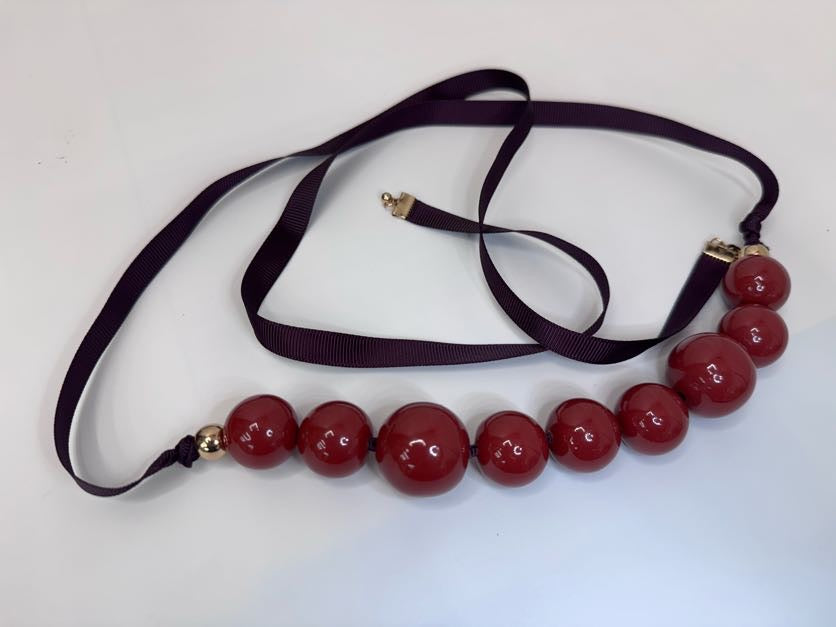 Carla Rockmore Collection – “The Palm Springs” Cabernet Beaded Necklace