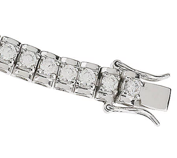 Epiphany Platinum Clad Diamonique 8" Bracelet