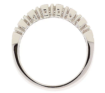 Epiphany Platinum-Clad Diamonique Multi-Stone Wide Band Ring Size 9