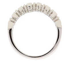 Epiphany Platinum-Clad Diamonique Multi-Stone Wide Band Ring Size 9
