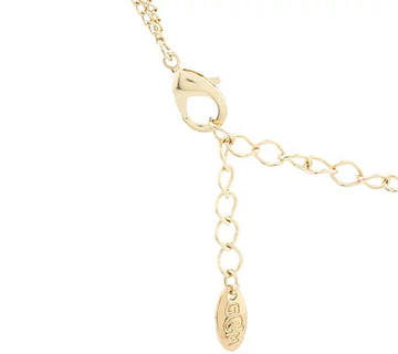 Goldtone Red Stone Wrapped Fashion Necklace