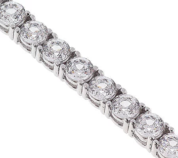 Epiphany Diamonique 100-Facet Platinum-clad Classic Tennis Bracelet, 7-1/4"L