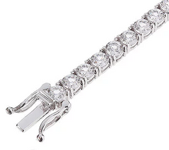Epiphany Diamonique 100-Facet Platinum-clad Classic Tennis Bracelet, 7-1/4"L