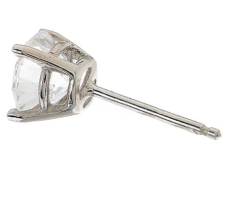 Diamonique 100-Facet Platinum Clad Sterling Silver Stud Earrings