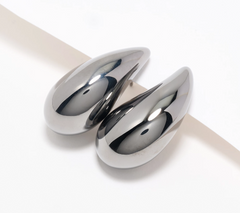 David Markstein Black Tone Sterling Silver Premiere Droplet Teardrop Studs