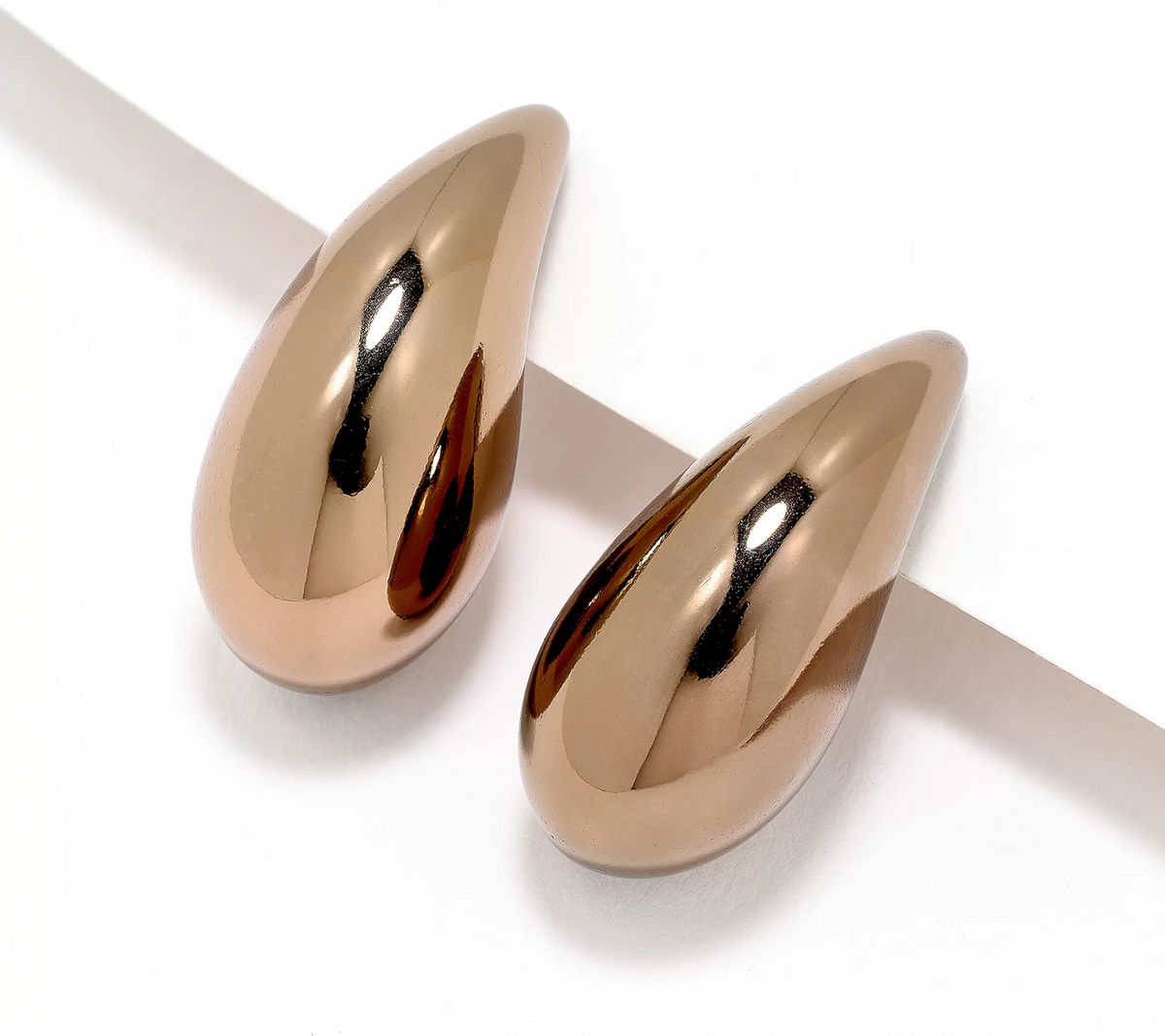 David Markstein Sterling Silver Mocha Premiere Droplet Teardrop Studs