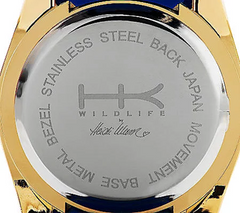 Multi-Function Black Silicone Strap Goldtone Watch