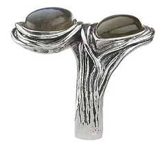 Or Paz Sterling Silver Labradorite Bypass Ring Size 5