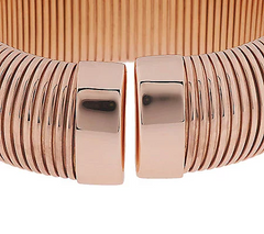 Bronzo Italia Average Bold Polished Tubogas Cuff Bracelet, Size 6-1/2