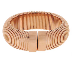 Bronzo Italia Average Bold Polished Tubogas Cuff Bracelet, Size 6-1/2