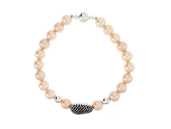Michael Dawkins Sterling silver Cultured Pearl & Granulation Bracelet, 7-1/4"
