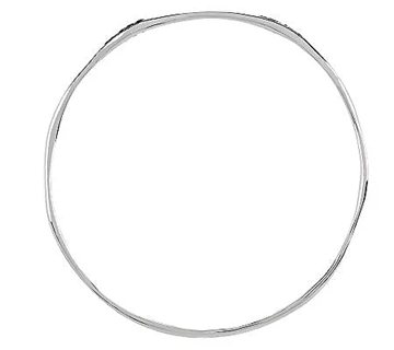 UltraFine Silver Large Set of 3 Black Spinel Bangles