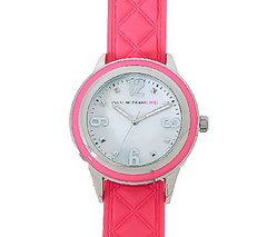 Isaac Mizrahi Live! Interchangeable Silicone Silver Tone Watch Set