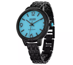 Ecclissi Sleeping Beauty Turquoise Black Color-Plated Sterling Silver Watch