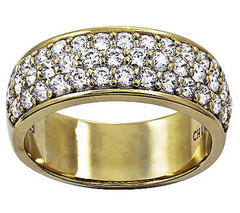 Diamonique 14K Clad Pave Band Ring Size 9