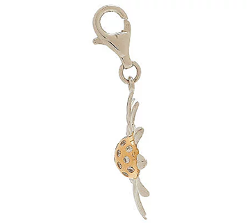 Isaac Mizrahi Live Diamonique 18kclad Sterling Silver Daisy Charm