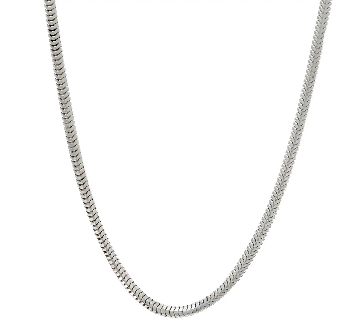 UltraFine Silver Polished Snake 24" Chain Necklace