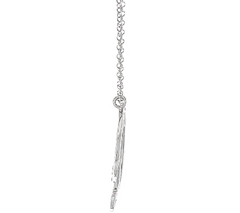 Sterling Silver "A" Inital Necklace w/33" Chain by Silver Style