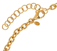 Veronese 18K Clad Lire Coin 18" Necklace, 18K yellow gold-clad Sterling Silver