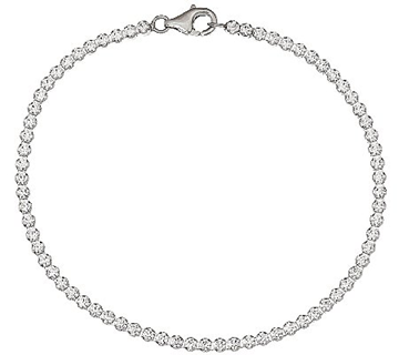 Diamonique Sterling Silver Everyday Tennis Bracelet 8"